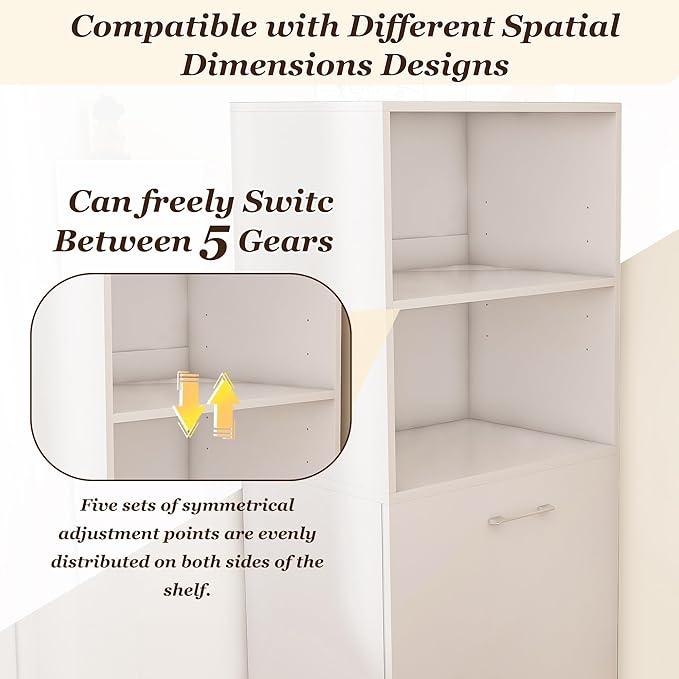 Expandable and Foldable L Shaped Desk Mobile Computer Desk with Storage Shelves &amp Lockable Wheels Compact Rolling Workstation for Small Space Home Office White