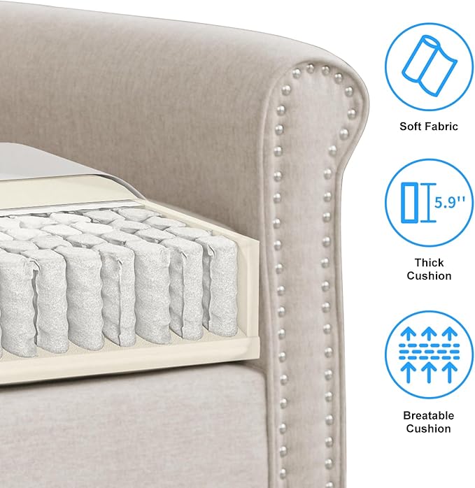 PUREMIND 3 Piece Living Room Sets Furniture Sectional Couch and Loveseat and Armchair Set Modern 3 Seater Sofa + 2 Seater Couch+ Accent Chair Furniture Set for Living Room