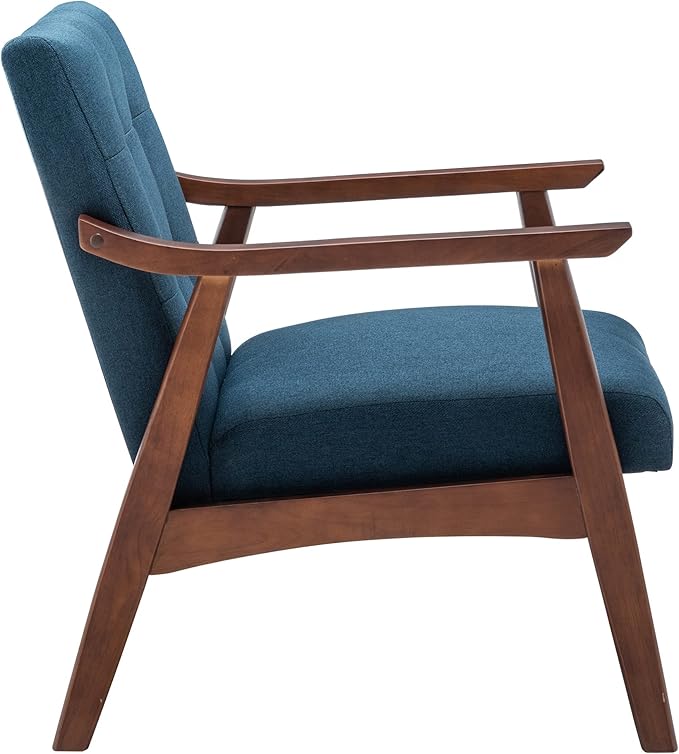 Convenience Concepts Take a Seat Chairs Dark Blue Fabric/Espresso