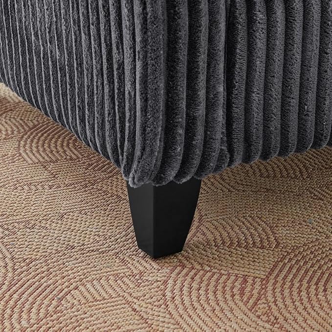 Polibi Lazy Comfortable Single-Person Sofa Chair with High-Resilience Cushion and a backrest Compact Single Seater for Living Room &amp Bedroom Grey