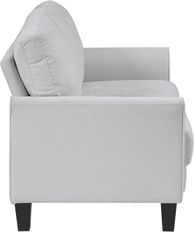 Lexicon Loveseat Living Room Sofa Couch Love Seat Couches Textured Fabric Upholstered Love Seat Sofa for Bedroom/Waiting Room/Office/Apartment 56 Loveseat Grey