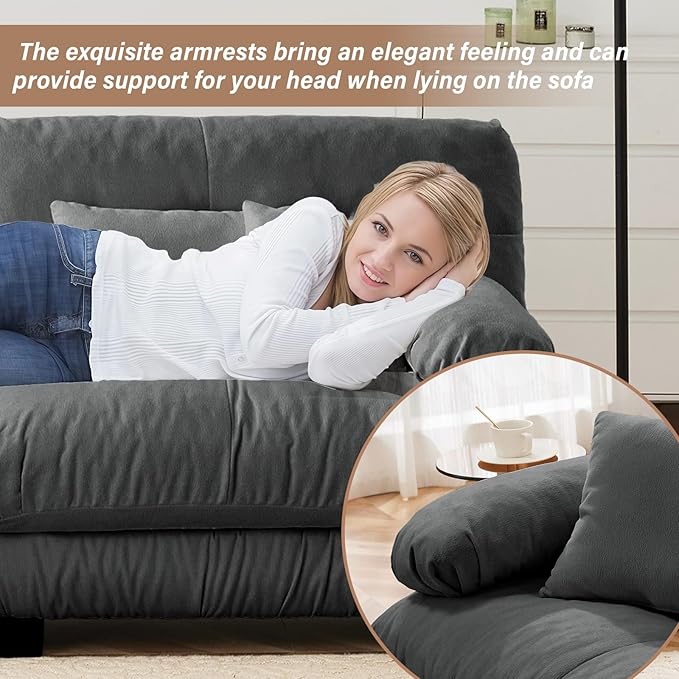 SoarFlash 133.8” Sectional Sofa 3 Seat Couch L Shaped Modern Sofa with Solid Wood Legs Couches Sofas for Living Room Apartment Comfortable Small Couches for Small Spaces Grey
