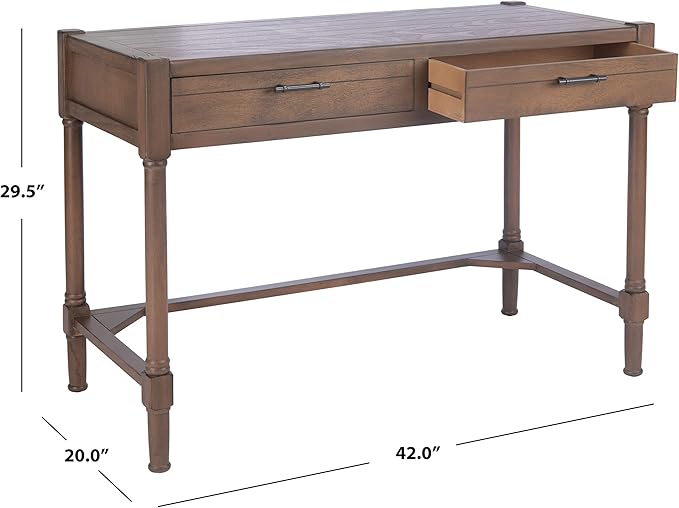 Safavieh Home Collection Filbert Brown 2-Drawer Writing Desk DSK5701C
