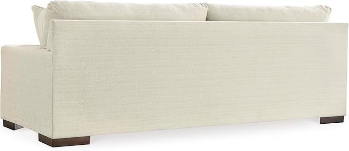 Signature Design by Ashley Maggie Contemporary Upholstered Sofa with Accent Pillows Off-White