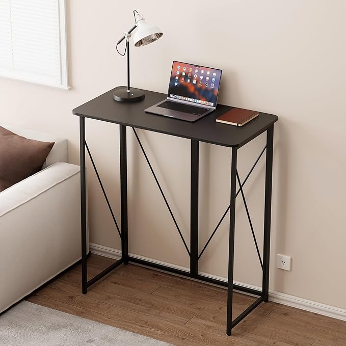 Folding Standing Desk 39 Foldable Standing Desk Collapsible Sit Stand Desk for Walking Pad Treadmill Home Office Living Room and Bedroom 19.68 D x 39.37 W x 43.3 H Black