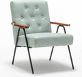 UNICOO - Modern Accent Chairs Mid-Century Armchair Living Room Chairs Leisure Chair with Metal Legs Reception Side Chairs (ZKL-222K Diamond Green)