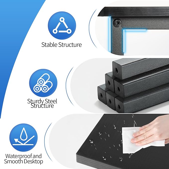 43Inch Corner Computer Desk Gaming Desk with Reversible Storage Shelves Left/RightSmall L Shaped Desk with 2-Tier Shelves &amp Adjustable Feet Pad for Home Office Gaming (43 Inch)