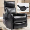Slim Swivel Rocking Chair Recliner with PocketsLazy Boy Recliners for for AdultsSmall Recliner Chair for Small Spaces Manual Reclining Chair for Living Room Bedroom (Black)