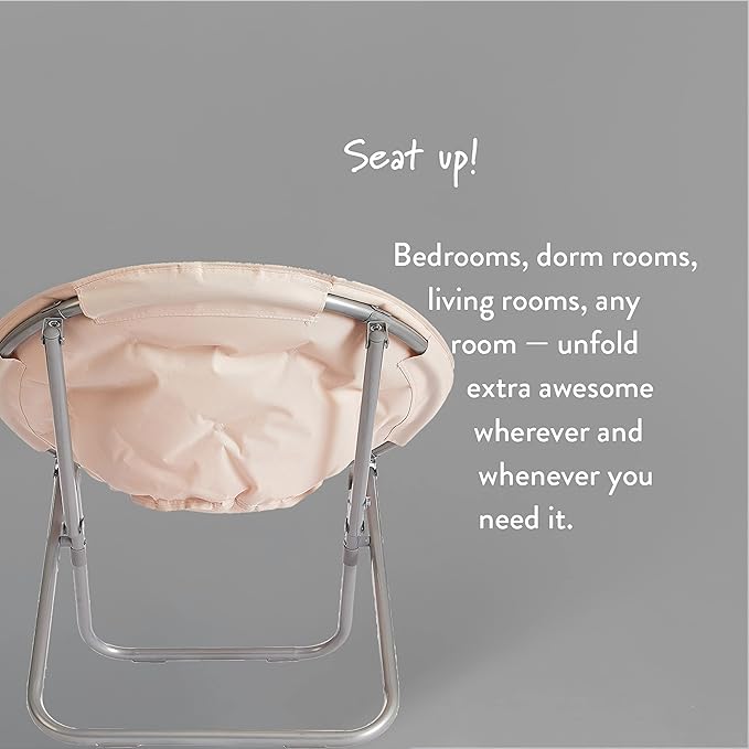 Urban Lifestyle Micromink Saucer Chair Peach