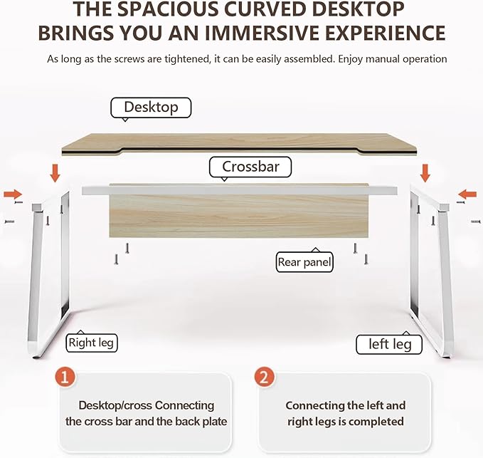 Gaming Desk Computer Writing Table Student Art Modren Simple Style PC Wood Suitable for Home OfficeBedroom