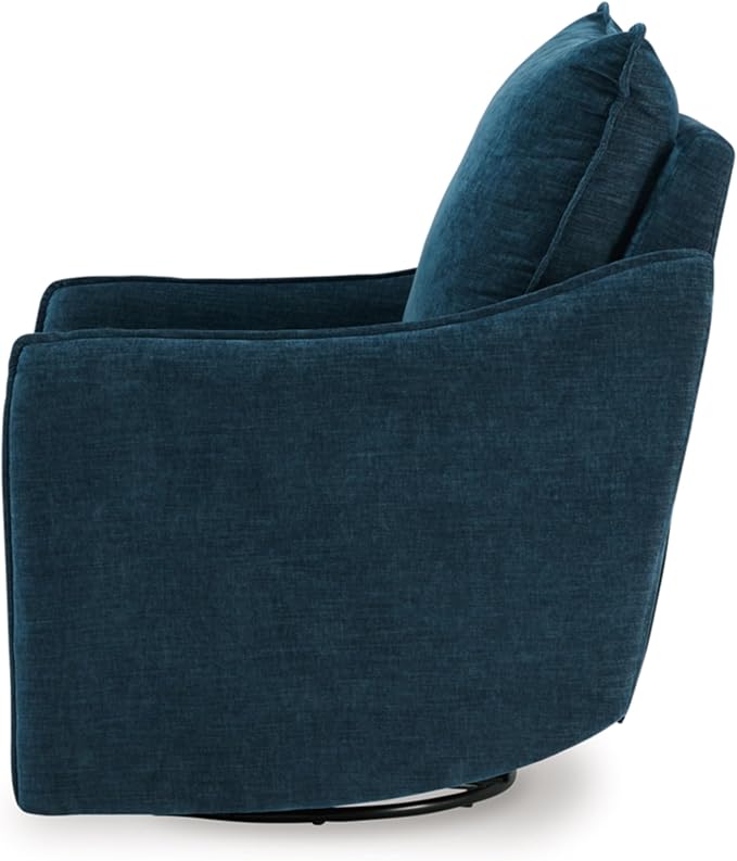 Signature Design by Ashley McBurg Contemporary Swivel Power Recliner with USB Charging Blue