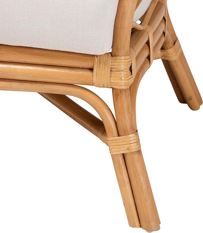 bali &amp pari Emmeline Bohemian Honey Rattan Accent Chair