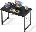 OLIXIS 44 Inch Computer Office Desk for Small Spaces Writing Gaming Work Desk Modern Study Table with Metal Frame Home Bedroom Black
