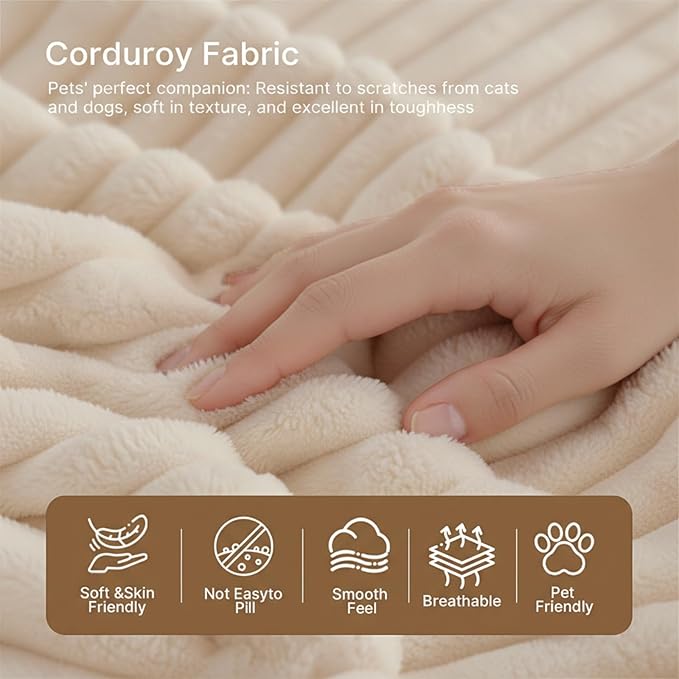 Single Cloud Sofa High Backrest Wider Armrest Foam Boneless Couch Comfy Furry Pillowed Single Seater for Small Spaces Living Room Bedroom Dorm Office（Beige）
