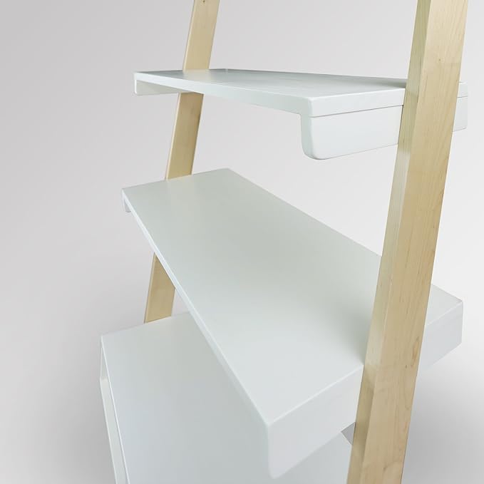 American Trails Freestanding Ladder Desk With Drawer Natural Maple/White