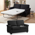 57 Pull Out Sofa Bed with Mattress Convertible Sofa Bed Loveseat Twin Sleeper Sofa Couch with Pocketed Coil Seating Upholstered Fabric Sofa Bed for Small SpacesBlack | sofa bed futon sofa bed s