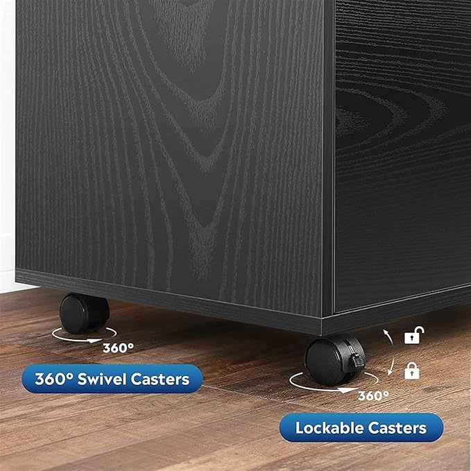 HASMI Filing Cabinet Floor File Cabinet Wooden Office File Cabinet Bedroom Removable Drawer with Lock Large Capacity Multi-Function Storage Cabinet (Color : B)