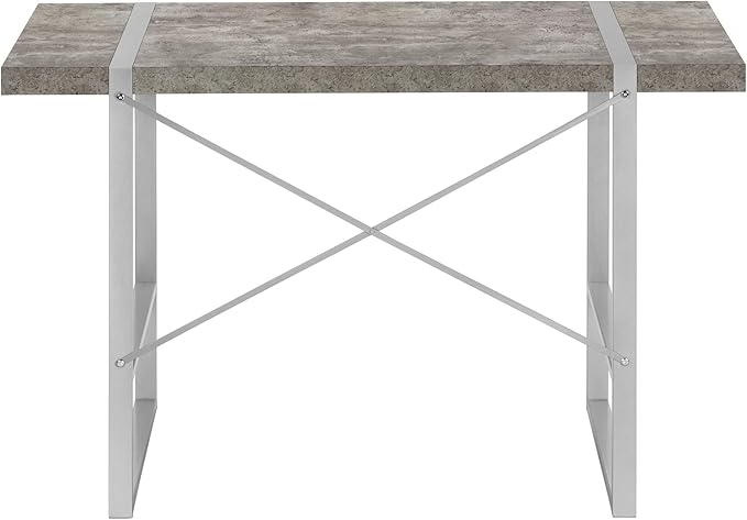 Computer Desk Home Office Laptop 48 l Work Grey Concrete Laminate Grey Metal Contemporary Modern