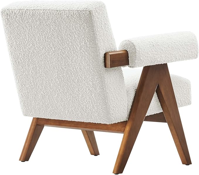 Modway EEI-6502-IVO Lyra Boucle Fabric Armchair Ivory