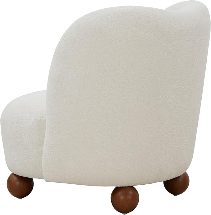 SAFAVIEH Couture Collection Rodolfo Ivory Boucle/Natural Accent Chair