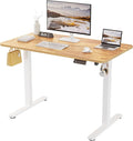 ERGOMAKER 43 Electric Standing Desk Adjustable Height Sit Stand Up Desk for Home Office &amp Computer Workstations Memory Controller Light Rustic Brown