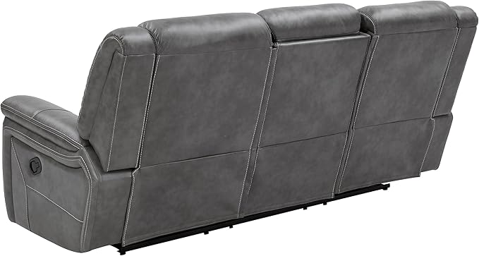 Coaster Home Furnishings - Conrad - Fabric - Upholstered Motion Reclining Sofa with Power Outlet Padded Headrests and Wall Hugger Design - Living Room - Grey - 650354