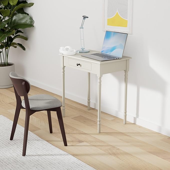SAFAVIEH Home Collection Arina Distressed White 1-Drawer Computer Table Office Desk