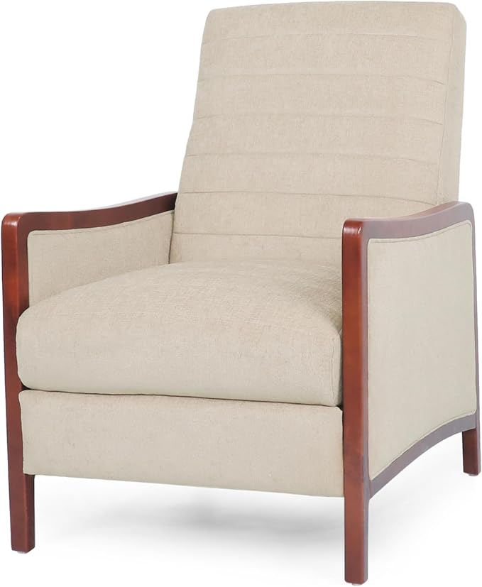 Push Back Recliner Chair Upholstered Accent Chair Recliners with Thick Seat Cushion and Backrest Small Recliners for Small Spaces Living Room Home Theater
