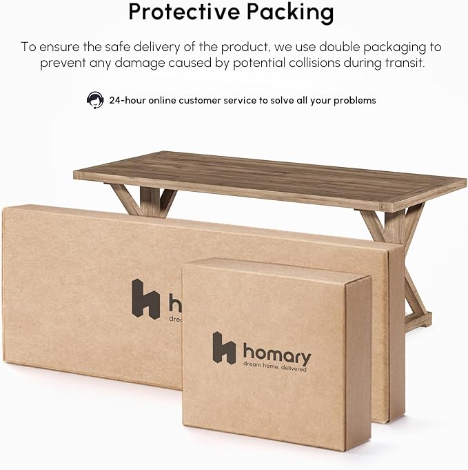 homary 70.9 Solid Wood Executive Desk Rustic Farmhouse Home Office Desk with X-Trestle Base Large Writing &amp Computer Table for Home Office Study or Dining Space
