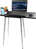 Portable Laptop Computer Stand Desk Table Compact Foldable Lightweight 3 lbs  Adjustable Height 19-29 inches For Remote Work Travel Home Office School