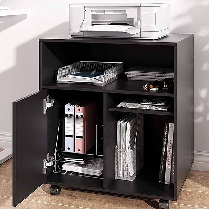 File Cabinet Printer Stand with Storage Office Cabinet Under Desk Cabinet with Wheels Office Cabinet Under Desk Storage(Color:C)
