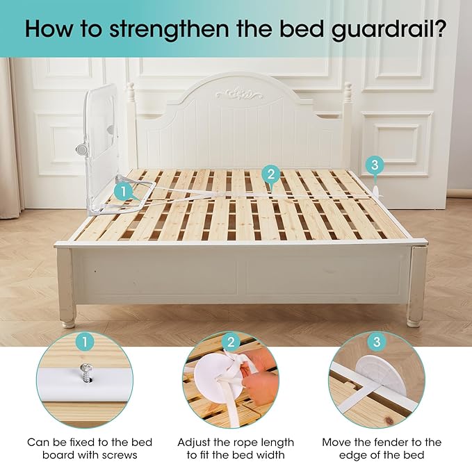 Baby Bed Rail Guard for Toddlers -47 Toddler Bed Rails for Twin Full Queen King Bunk Size Bed Swing Down Bedrail Extral Tall Child Safety Side Railing Guards for Kids