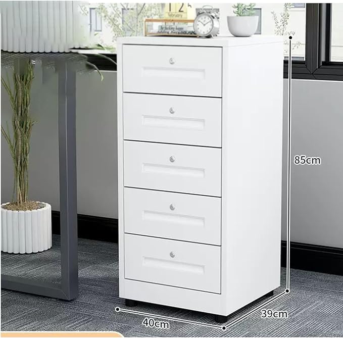 Aimeryup Office 5-Tier File Cabinet Metal Clip with Drawer Storage Desk Cabinet Study Inn Low Cupboard 40X39X85CM(Size:40X39X85CMColor:A)