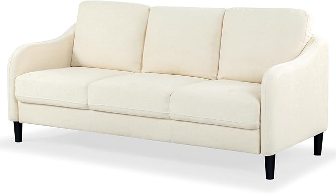 SAFAVIEH Couture Furniture Collection Edalynn Modern Cream 3-Seater Sofa