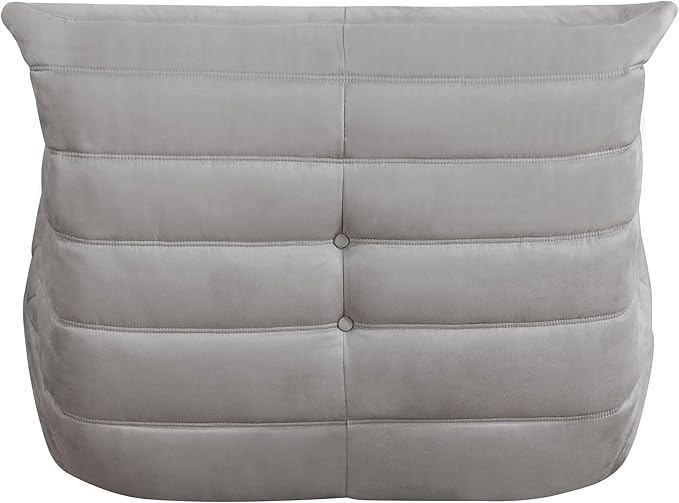 Lexicon Single Sofa Chair Floor Sofa Couch 33.5 Microfiber Floor Sofa Chair for Living Room Accent Chair High Resilient Foam-Filled Accent Single Chair for Bedroom/Office/Waiting Room Grey