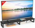 YAOHUOO 59 Large TV Riser for 32-75 inch TV TV Riser Stand Shelf with Steel Legs Tabletop TV Stand Riser for Home OfficeBlack