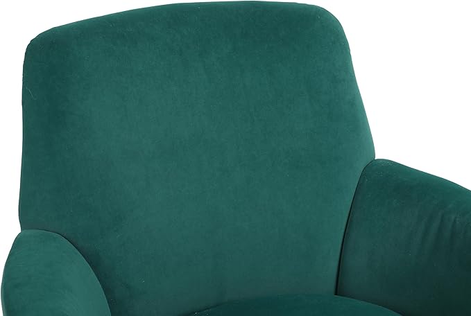 Set of 2 Swivel Accent Chair Modern Velvet American Design Swivel Round Barrel Chairs Upholstered Cozy Style for Living Room Bedroom Home Office (Velvet Emerald 2-Pack)