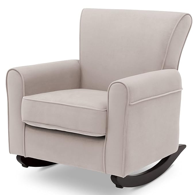 Delta Children Lancaster Rocking Chair Featuring Live Smart Fabric Linen