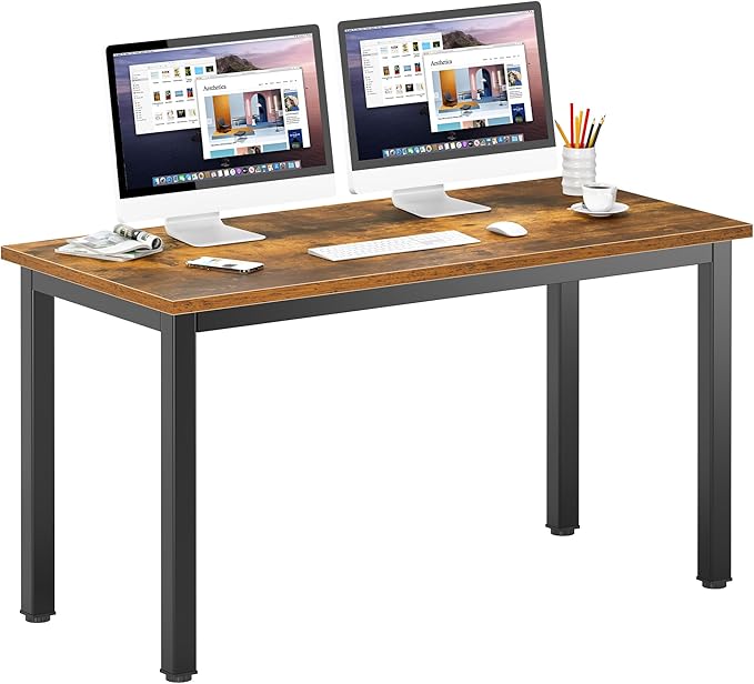 DlandHome 55inches Computer Desk Home Office Table Writing Desk Study Table Gaming Desk Worstation Retro
