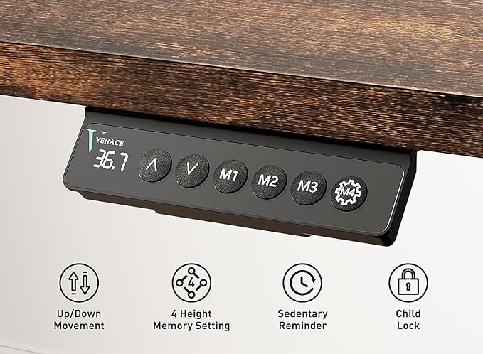 Electric L Shaped Standing Desk Adjustable Height 63 x 55 Inch Corner Standing DeskSit Stand Up DeskHome Office DeskLarge Long Work Gaming (Spliced Desktop Rustic Brown)