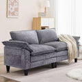83 Cloud Loveseat Sofa Modern Down Comfy for Living Room Loveseat Sofa with Chenille Fabric and Double Cushion Love Seat Deep Seat Oversized Seats with 2 Pillows for Bedroom Grey