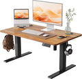 YIHAYO Low Height Adjustable Desk Lifts 18.1-28.3 Inches Electric Standing Desk for Short People 40 x 24 Inches Computer Table with Splice Board for Home Office Rustic Brown