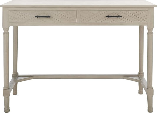SAFAVIEH Home Collection Mckinlee Taupe 2-Drawer Computer Table Office Desk