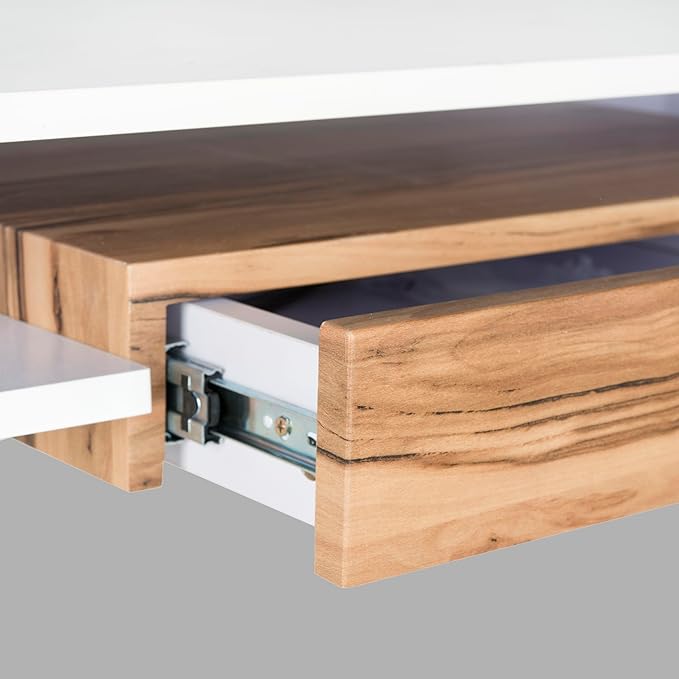 SAFAVIEH Home Collection Metropolitan White and Chrome Computer Desk