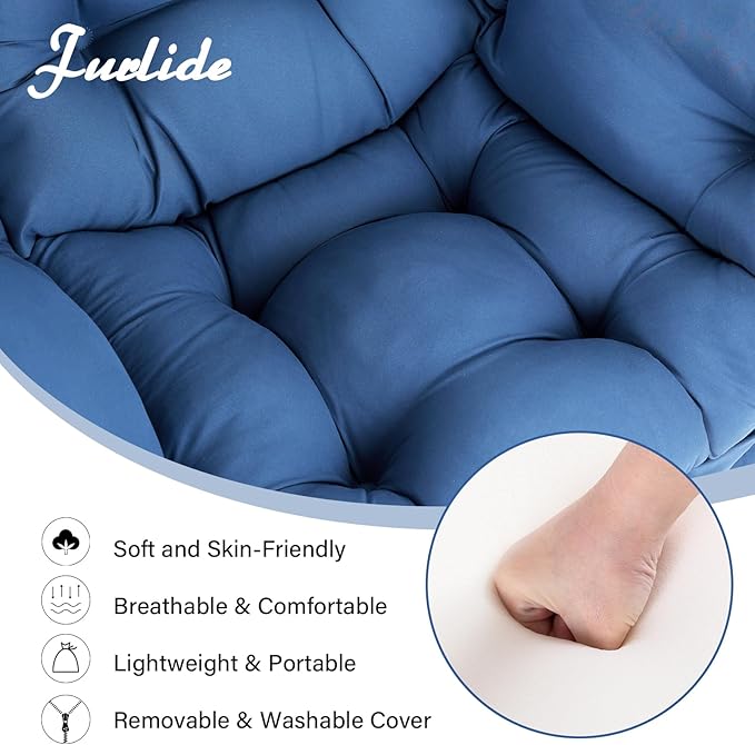 Lazy Chair with Ottoman Modern Lounge Chair with Lumbar Pillow Accent Cozy Reading Armchair and Folding Footstool for Bedroom Dorm Living RoomPeacock Blue