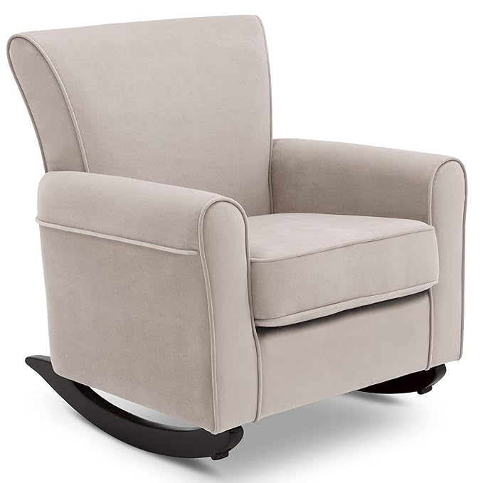Delta Children Lancaster Rocking Chair Featuring Live Smart Fabric Linen