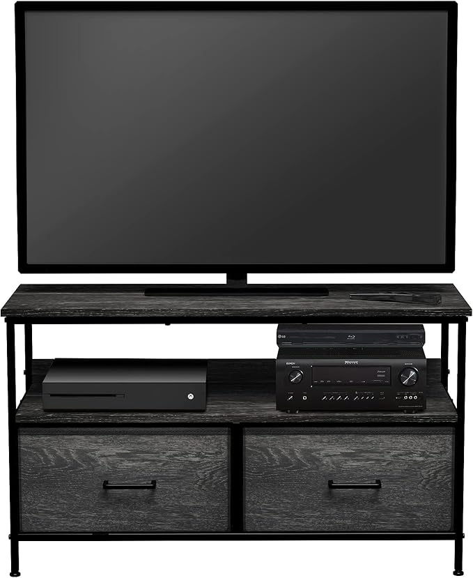 Sorbus TV Stand Dresser with 2 Drawers - Television Riser Chest with Storage - Bedroom Living Room Closet &amp Dorm Furniture