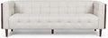 McLarnan Tufted 3 Seater Sofa - Beige/Brown