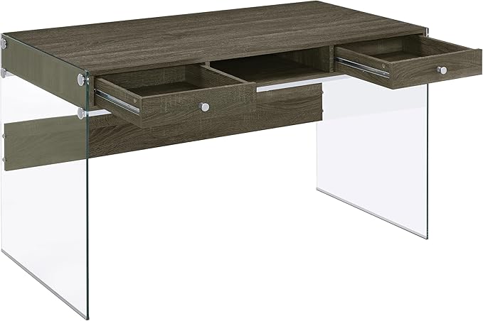 Coaster Home Furnishings Dobrev 48-inch 2-Drawer Writing Desk Weathered Grey 800818