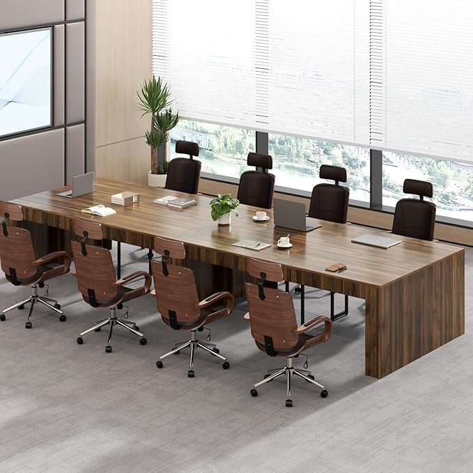 78.74 Executive Desk Large Office Desk with 2 Drawer Farmhouse Wooden Computer Desk Writing Table Conference Workstation Table for Office Study Dark Brown